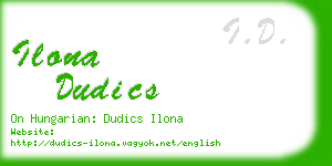 ilona dudics business card